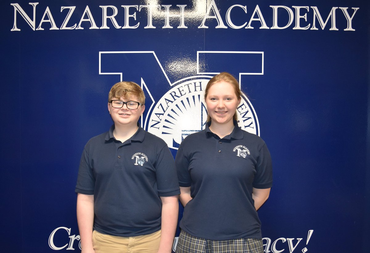 It's HOBY weekend! Representing Naz’s Class of 2021 are Matthew Ivansek &amp; Maggie Rausch who are looking forward to making amazing memories and growing their leadership skills. We can't wait to hear all about it. <a href="/HOBYILNorth/">HOBY Illinois-North</a>
#NazPride #NazService #NazLeaders