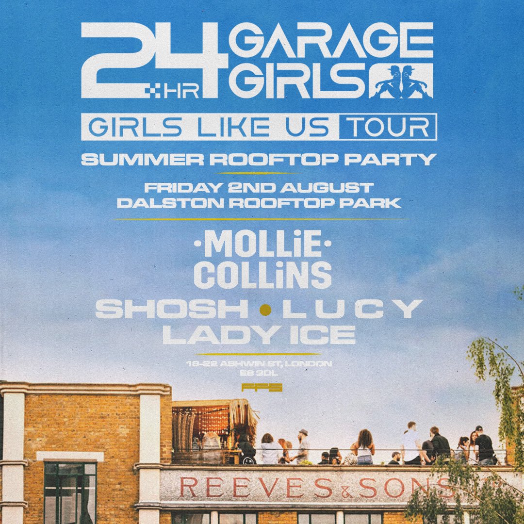 Just announced! 🔥🔥🔥 <a href="/24hrGarageGirls/">24hr Garage Girls</a> pres. Girls Like Us w/ <a href="/molliecollins/">MOLLIE COLLINS</a>, <a href="/Shosh_ukG/">SHOSH</a>, @lucyproducti0n &amp; <a href="/iamladyice/">Lady Ice</a> ❤️ £5.00 tickets available now 👉 bit.ly/24hrGG_Tix