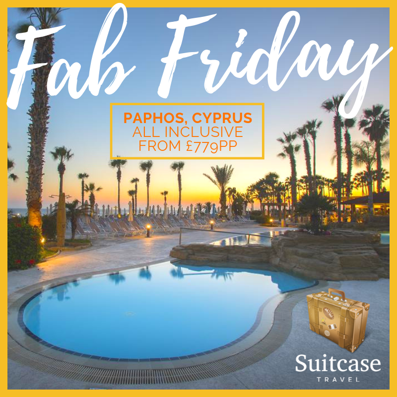 Paphos, Cyprus 🌴ALL INCLUSIVE🍹
7 Nights from £779pp 😎

View offer: bit.ly/2RrChsQ 🤩
Email - Holidays@suitcasetravel.co.uk for more details!

#FabFridayDeals #WheresYourSuitcase #SuitcaseTravel #TravelTheWorld #SuitcaseInHand