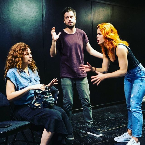 GreekEmBetts1's tweet photo. #Reborning is back this summer! Emily on the rehearsals with her co-stars. https://t.co/Rf1mBna1xx