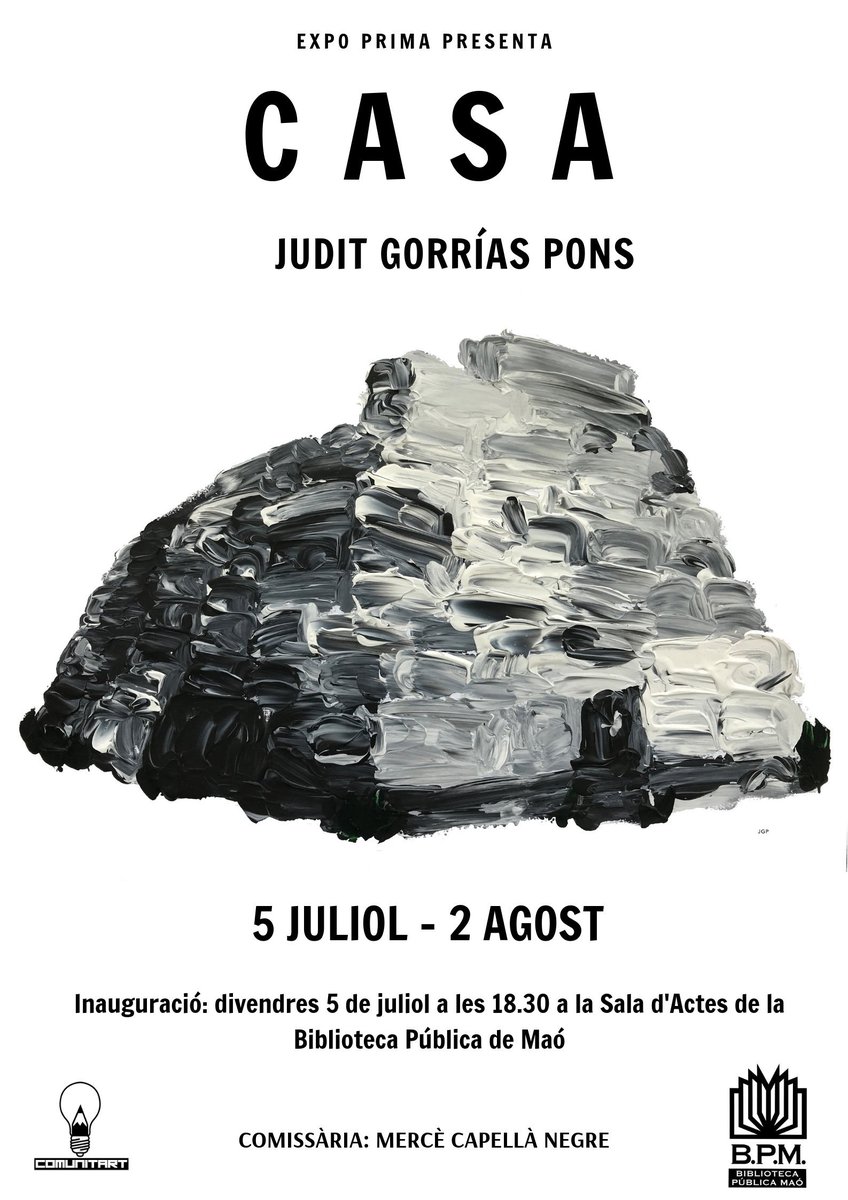 💥 Anem encalentint motors per la próxima exposició!!! A partir de dia 5 de juliol podreu gaudir de la mostra CASA de l'artista JUDIT GORRÍAS PONS!!!!