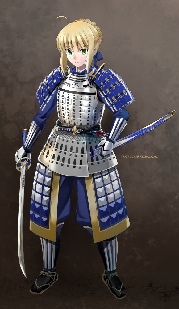 城爪草 A Twitter 侍セイバー ここ数か月 戦国時代の漫画を描いていた時に セイバーたちは日本風の鎧も似合いそうだと思ったので描いてみました
