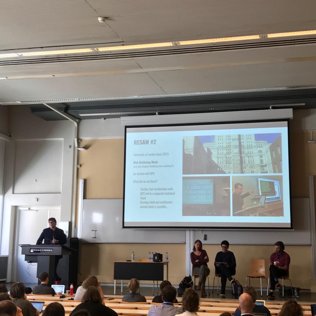 NetPreserve's tweet image. #thewebthatwas 
"we should try to build bridges" - @ianmilligan1 going back in RESAW time -  #WAweek2017 in London co-organised by @SASNews / @jfwinters, RESAW, @britishlibrary &amp;amp; IIPC

netpreserve.org/wac2017/

#webarchiving