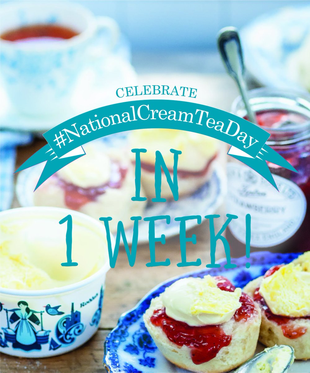 The countdown is on! Only 1 week to go until the most delicious day of the year we can't wait to see all your National Cream Tea Day activities! For more info on how to get involved visit ow.ly/nvXX50uJDF0
#nationalcreamteaday