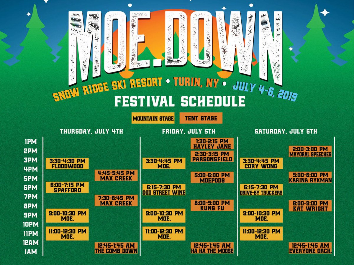 moedown's tweet image. The moe.down schedule is finally here! Get your dancin' shoes ready cause we'll be groovin all weekend long 🎶

Info &amp;amp; tickets ➡️ moe-down.org