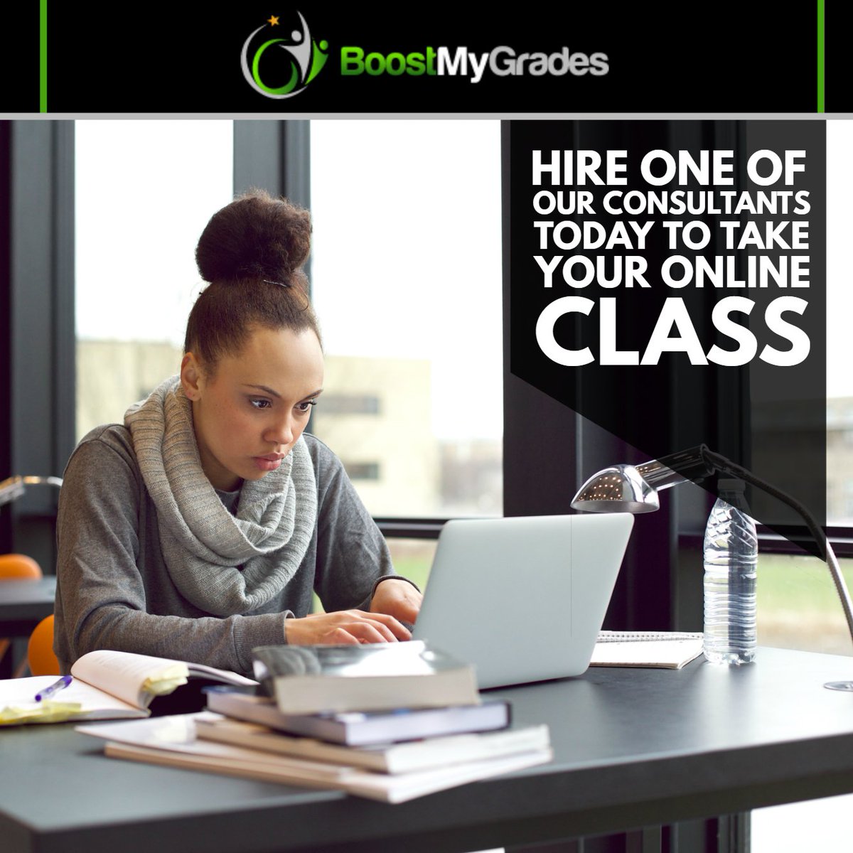 BoostMyGrades's tweet photo. "Hire one of our consultants today to take your online class."

#BoostMyGrades #BMG #OnlineClass #Quizzes #Exams #bestbud #ProfessionalPresentations #onlineclasshelp #study #ShareKnowledge #ExamPrep #time #week #studying #day #haveexams #edchat #exam https://t.co/Ro4Omf84Ne