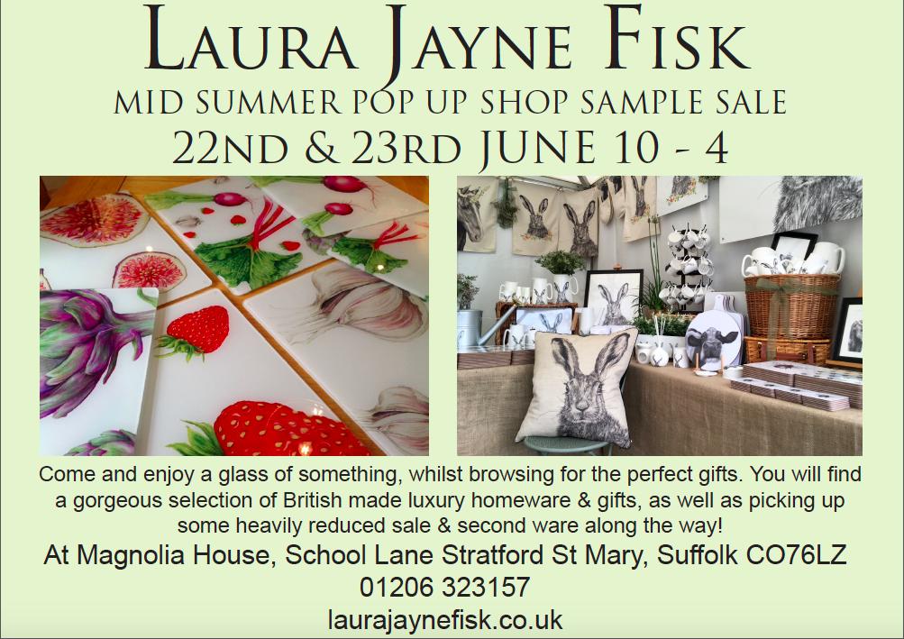 It's all about #SuffolkDay so don't forget to come &amp; visit this very Suffolk artists Pop Up Shop in Stratford St Mary all weekend. Huge bargains, sale, sample &amp; second ware &amp; of course Pimms #Suffolk <a href="/lesleydolphin/">Lesley Dolphin</a> <a href="/LukeDealBBC/">Luke Deal</a> @MarkMurphy <a href="/MarkGlennMurphy/">Mark Murphy MBE</a> <a href="/jameshazell/">James Hazell 📻</a> #thankyou