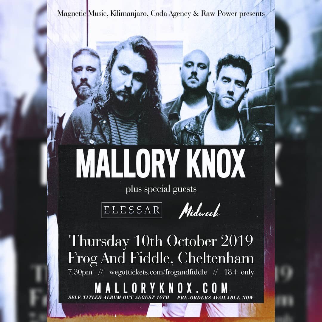 Absolutely delighted to announce that we are playing with <a href="/MalloryKnoxband/">Mallory Knox</a> and our mates in <a href="/ElessarUK/">Elessar</a> later this year. 

Supporting a band you grew up listening to is something special.

Get your tickets early, this will sell out!

Midweek x