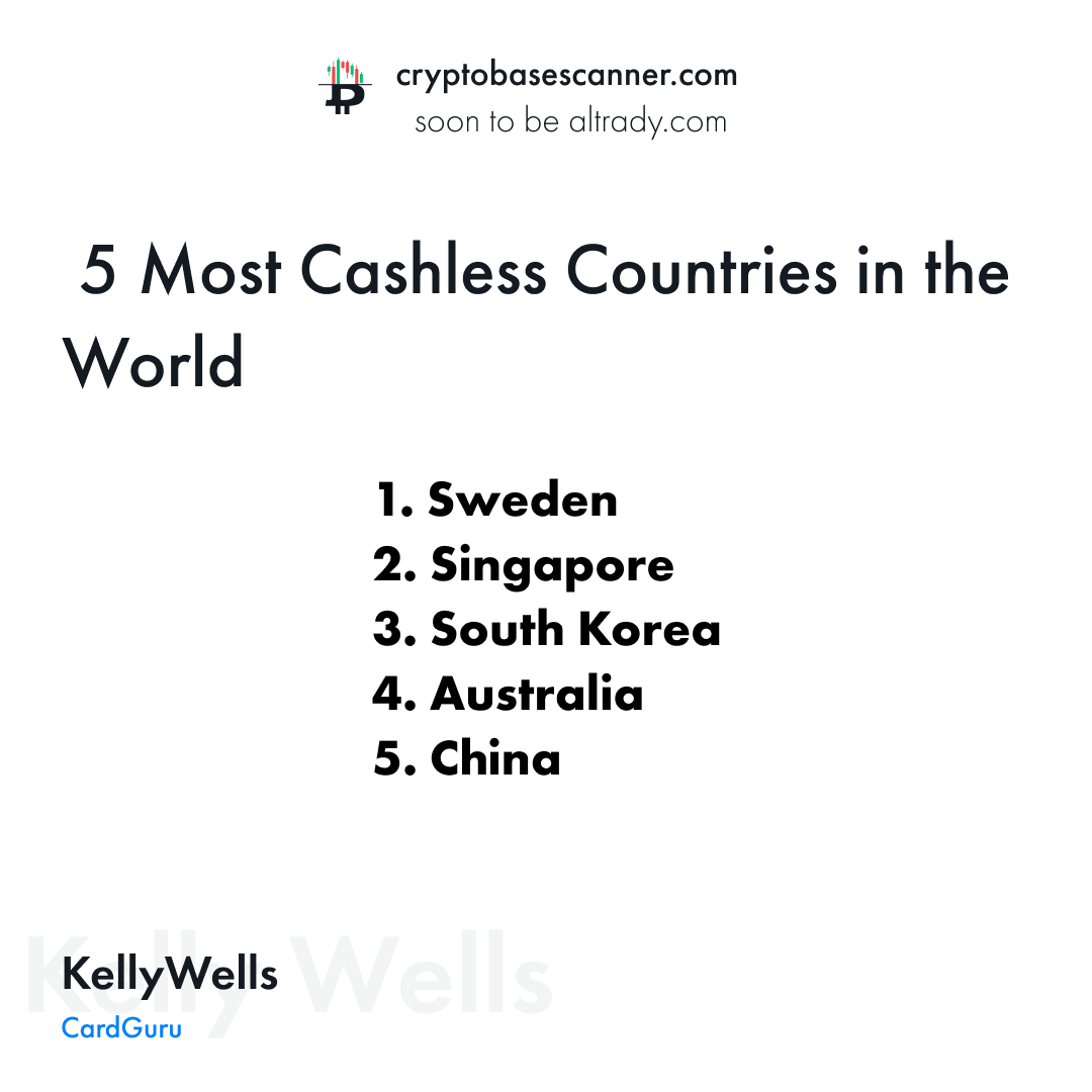 altradyapp's tweet photo. #Sweden, #Singapore, #SouthKorea, #Australia &amp; #China are all in the #top 5 most #cashless #countries in the #world according to #CardGuru... How about your #country? 

@CardGuruCom 

#cryptonews #mobilepayments #onlinepayment #onlinebanking #ebanking #cryptocurrency #blockchain https://t.co/FKSiNXFokv
