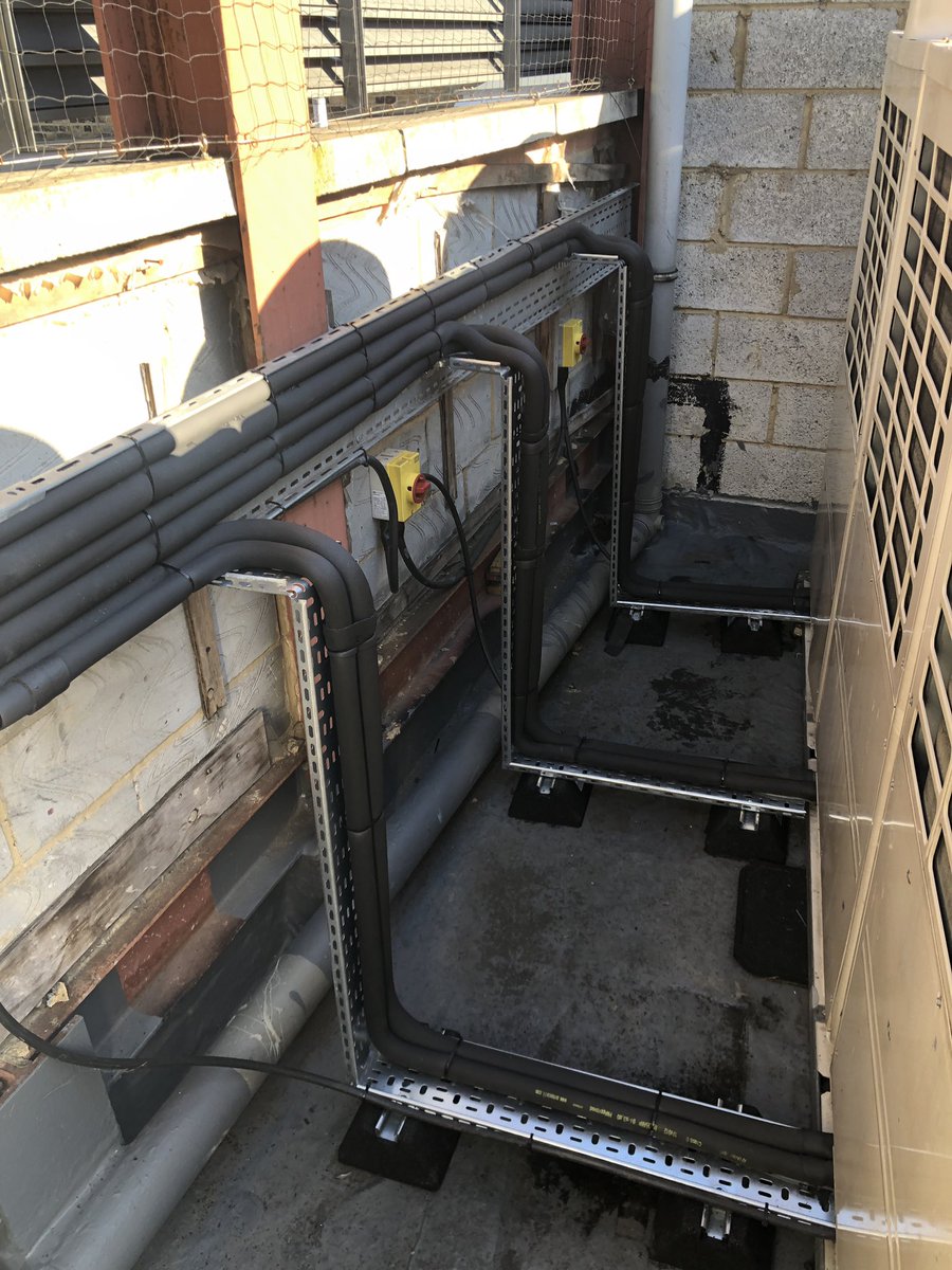 Aqua_AirCon's tweet photo. Out with the old and in with the New.... a recent pipework alteration carried out by us in London #pipework #airconditioning https://t.co/6ItJerFx40