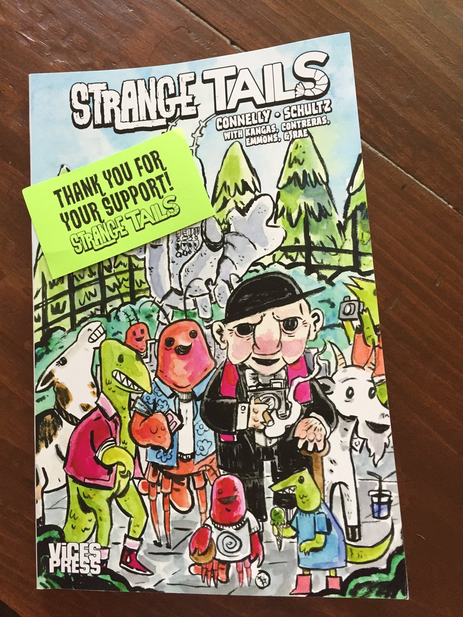 finchmeredith1's tweet photo. This delightful surprise was waiting in my mailbox earlier this week along with a cookie treat! Cookies are long gone, but #StrangeTails by @EricaSchultz42 and @CkConnellyDraws will last forever! Thanks E! 😘😘 https://t.co/iE00Hq9fjb