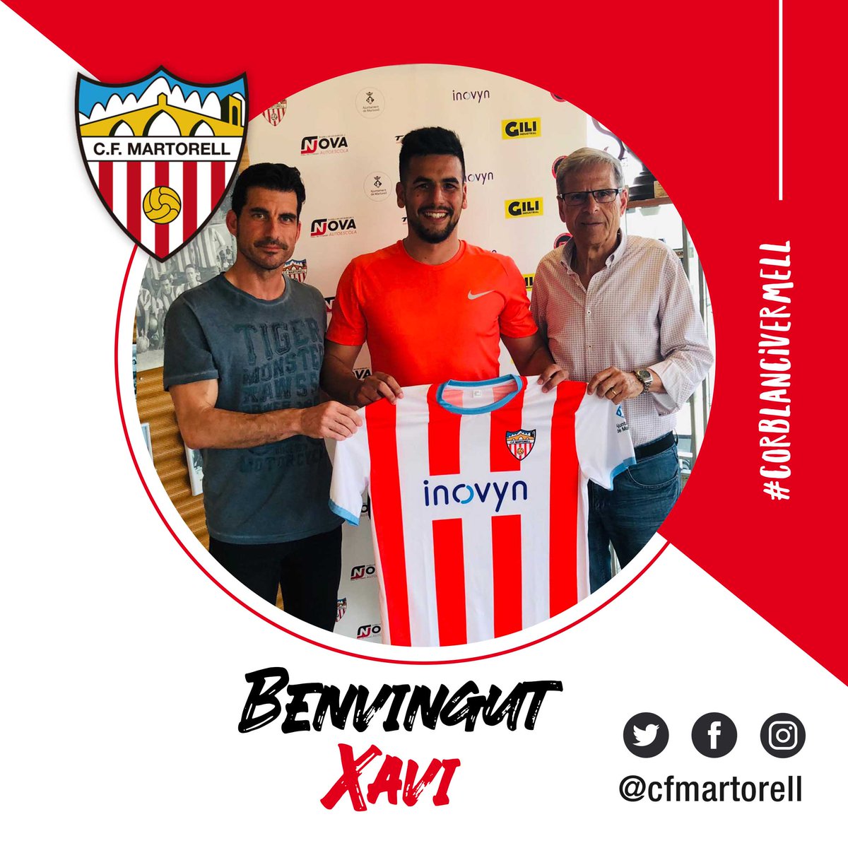 ⚪🔴 CLUB
🔜 BENVINGUT, Xavi

👨 Xavi Vicente
📍 Barcelona, 1993
✅ Coordinador aleví i infantil | 2019-2020
↪ Procedent de CE Àgora Masia Bach
⚽ Ha estat coordinador i entrenador al Sant Ignasi Esportiu i <a href="/UETorrelles/">Unió Esportiva Torrelles</a> 

#CFMartorell
#CorBlanciVermell