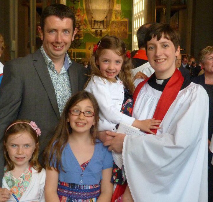 A photo at my Ordination as Priest. I started training with three children under 6, my eldest has moved school three times, it’s been challenging at times, but I wouldn’t have it any other way. Being ordained and being a Mum positively impact each other every day. #MinistryMum