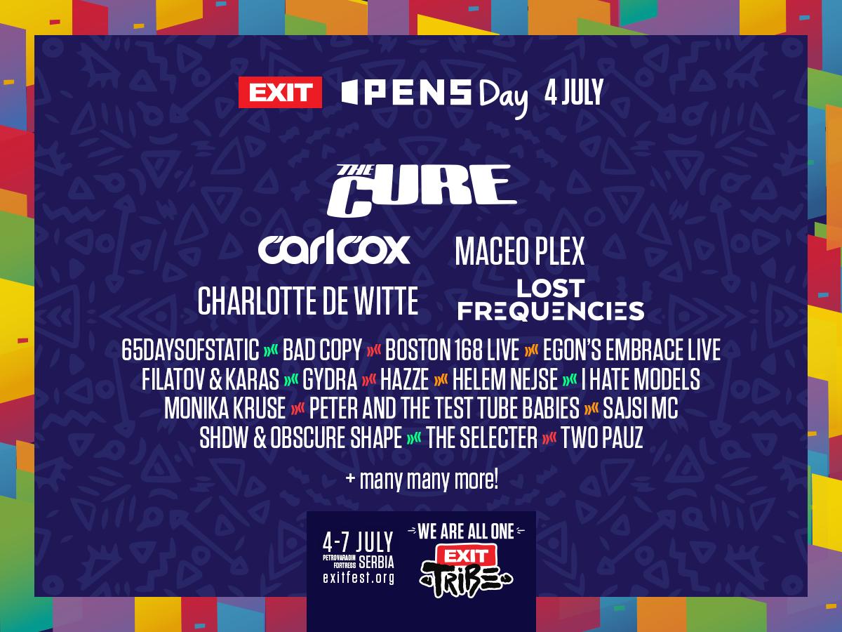 _soulskins_'s tweet photo. RT ExitFestival: Na tvrđavi 4. jula slavimo, jer Novi Sad je Omladinska prestonica Evrope! 🙌🙌🙌
Velikoj proslavi prestižne titule na #OPENSDAY pridružuju se i The Cure, Carl Cox, Charlotte de Witte, Lost Frequencies, Maceo Plex, The Selecter i stotine… https://t.co/SsmSPM2SF1