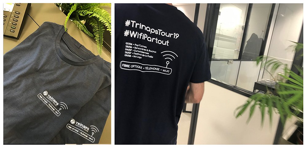 TrinapsTelecom's tweet photo. Notre collection été 2019 est sortie !
Visible cet été sur les festivals de @bfc_region et chez tous nos clients. #TrinapsTour19 #WifiPartout https://t.co/wYJkgkVctp