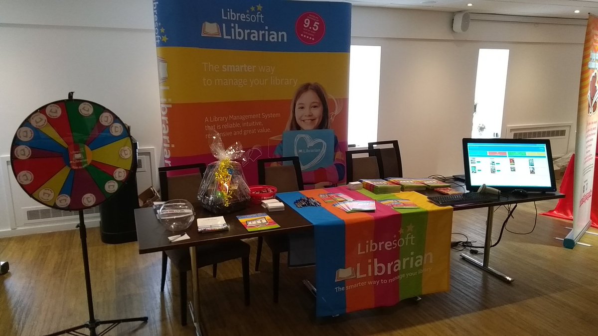 LibresoftUK's tweet photo. All set up and ready to go at the #SLA and #CILIPConf19 event in Birmingham's Aston Conference Centre. Runs all weekend, come and find us for free stuff!
#Libresoft #Librarian https://t.co/skdALSeuKZ