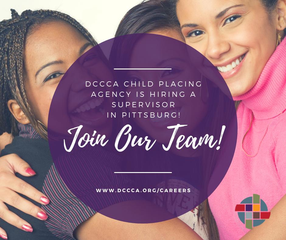 DCCCAInc's tweet photo. There is an opening at our Pittsburg location for a Child Placing Agency Supervisor. 
Learn more: https://t.co/a7mRf5j40z https://t.co/HMmiWYIfgR