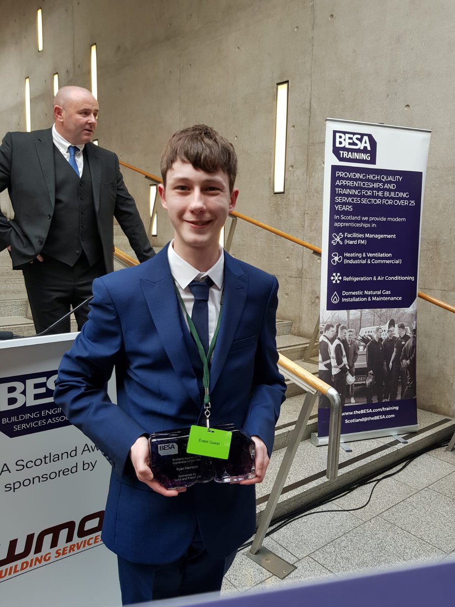 City of Glasgow College (@cofgcollege) on Twitter photo Huge congratulations to Ryan Harrison, one of our Gas Apprentices, who has won Scotland's BESA Domestic Gas Engineer Apprentice of the Year. He was also awarded Scottish Apprentice of the Year so is now the running for the UK Awards! <a href="/BuiltCOGC/">Built Environment - City of Glasgow College</a> <a href="/CofGCollege/">City of Glasgow College</a> <a href="/saltire_ltd/">Saltire Facilities Management</a> Huge congratulations to Ryan Harrison, one of our Gas Apprentices, who has won Scotland's BESA Domestic Gas Engineer Apprentice of the Year. He was also awarded Scottish Apprentice of the Year so is now the running for the UK Awards! <a href="/BuiltCOGC/">Built Environment - City of Glasgow College</a> <a href="/CofGCollege/">City of Glasgow College</a> <a href="/saltire_ltd/">Saltire Facilities Management</a>