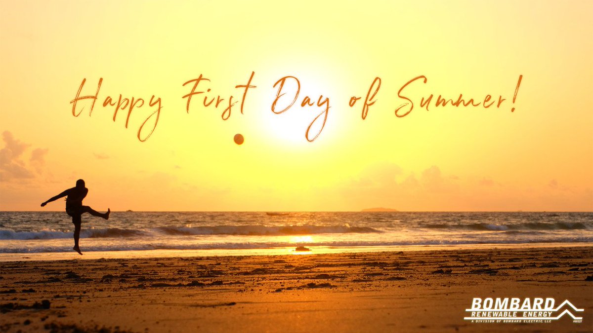 Hooray – it’s #FirstDayofSummer AND the longest day of the year!  🙌 🙌 We hope you enjoy these rays of sunshine as much as our #solar panels will!  ☀️