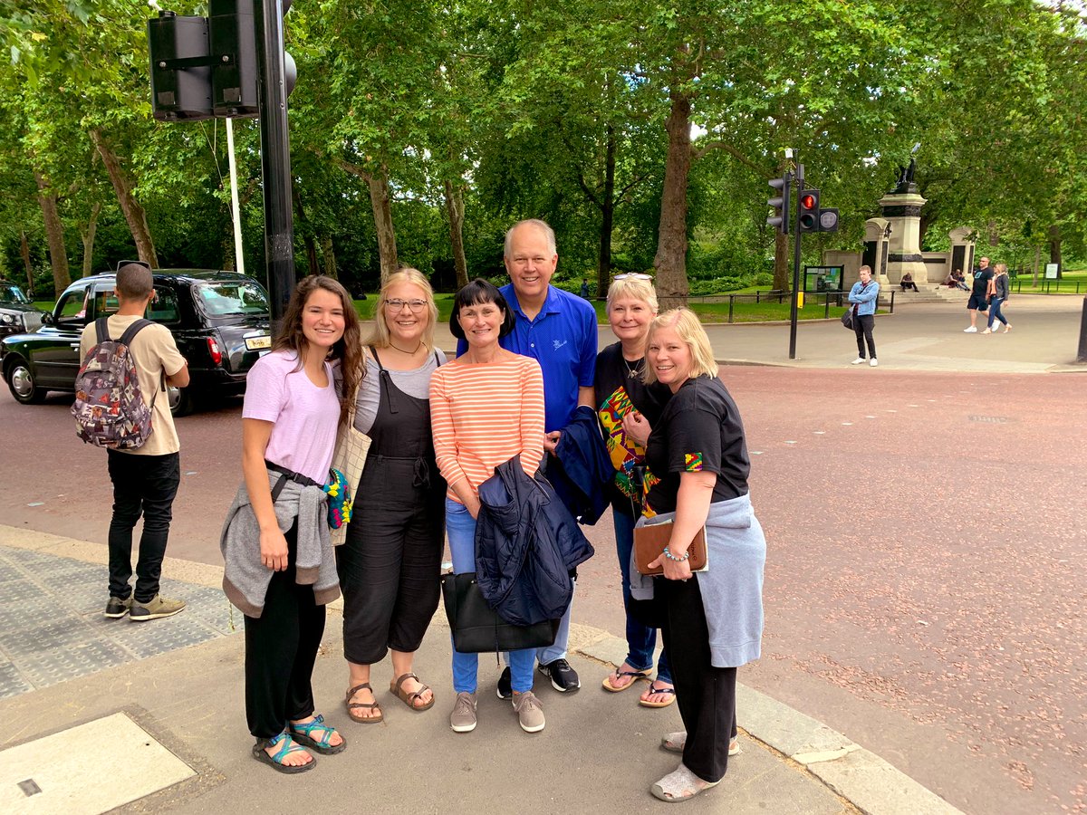 Ran into Prof Poore and team of ORU nurses in London St. James park today!!! They were on their way home from a two week alumni mission trip to Ghana. I heard someone say President Wilson and was so excited to discover this group of brave ORU-Uttermost travelers! #proudpresident