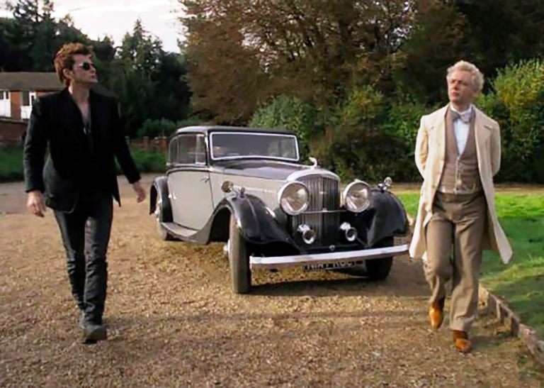 Taste in wine and taste in cars, hm? :)Our both "bad guys" have a Bentley.  #Hannigram   #IneffableHusbands   #GoodOmens   #Hannibal