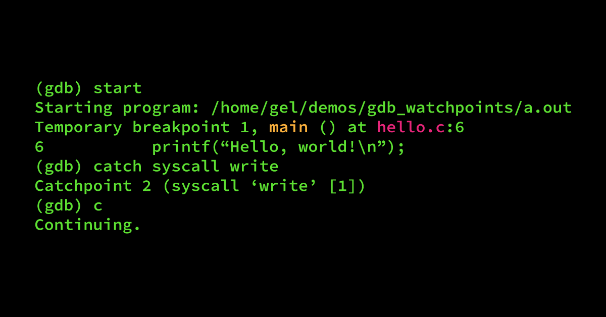 undo_io's tweet image. GDB tips &amp;amp; tricks from @gregthelaw - catch syscalls and C++ exceptions with GDB catchpoints - hubs.ly/H0jrCgQ0
#debugging #gdb # linux