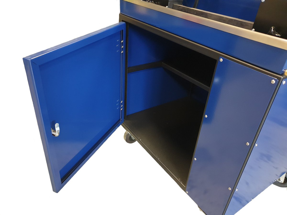 JandA_Ltd's tweet photo. SBU 1500 BENCH UNIT WITH LOCKABLE CABINET LAUNCH

Available in standard blue (RAL 5003), bespoke corporate colours or full stainless steel!

https://t.co/wLx4opGbWw

#NDT #Inspection #MPI https://t.co/MCKhtnWiq4