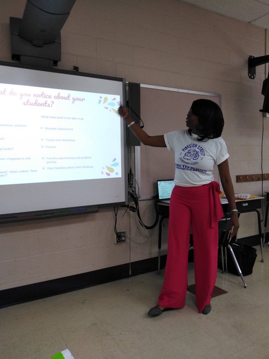 Lennisport's tweet photo. Yolanda Dixon presents...#summersummit2019 #Vancecoproud #professionaldevelopment #teaching #learning #STEM #stemsharksbyte #elateacher #middleschool @DrJackson06 @SmoovKris https://t.co/QEDlXDoWui