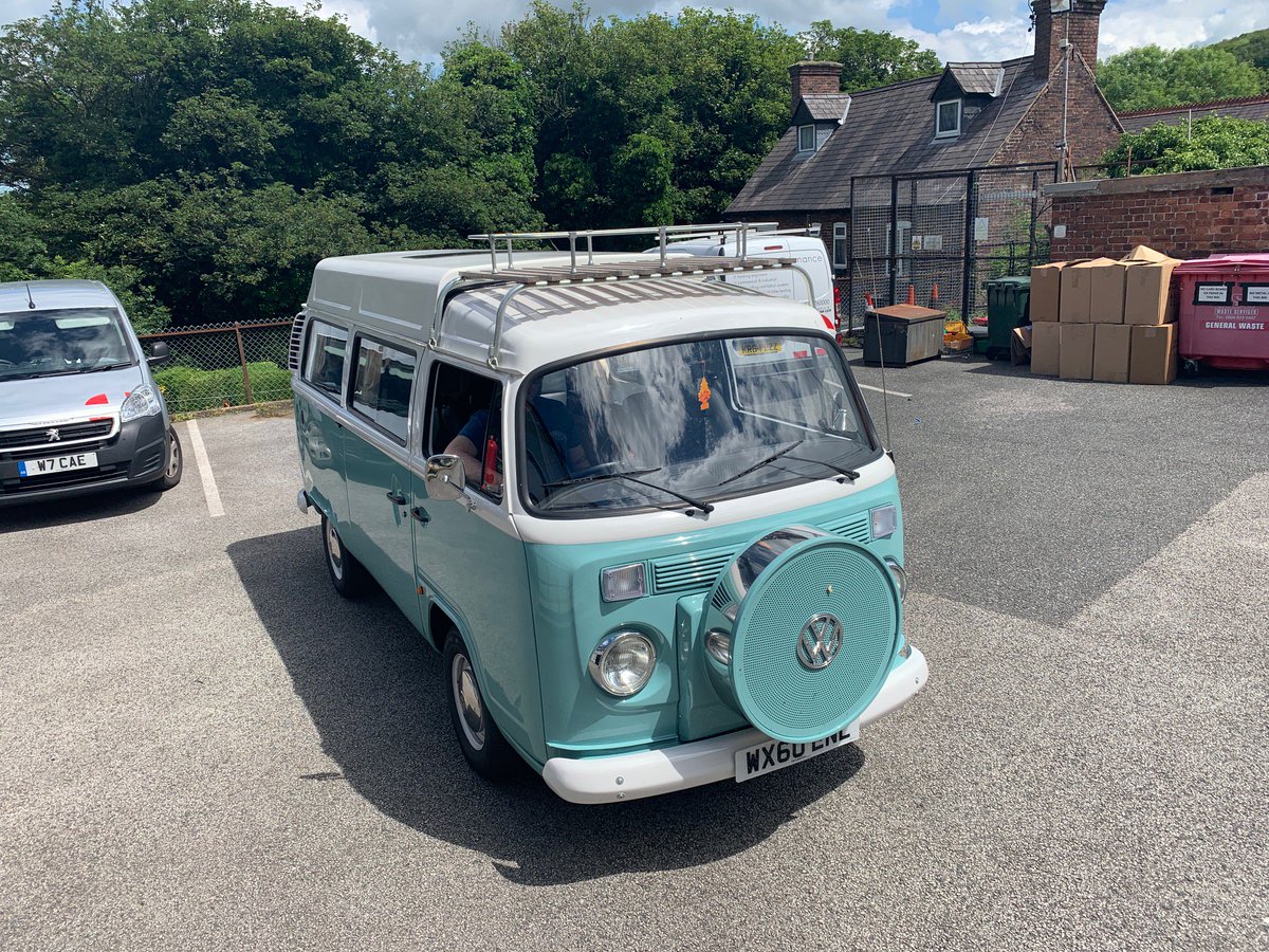 EvansMaint's tweet photo. And a very nice VW Camper Van comes to visit us today 😍

How cool would this be trekking through France on an adventure! 

Plus we just love that colour too!

#nwalestweets #chestertweets
#Wrexham #Chester https://t.co/8cUA12HEr1