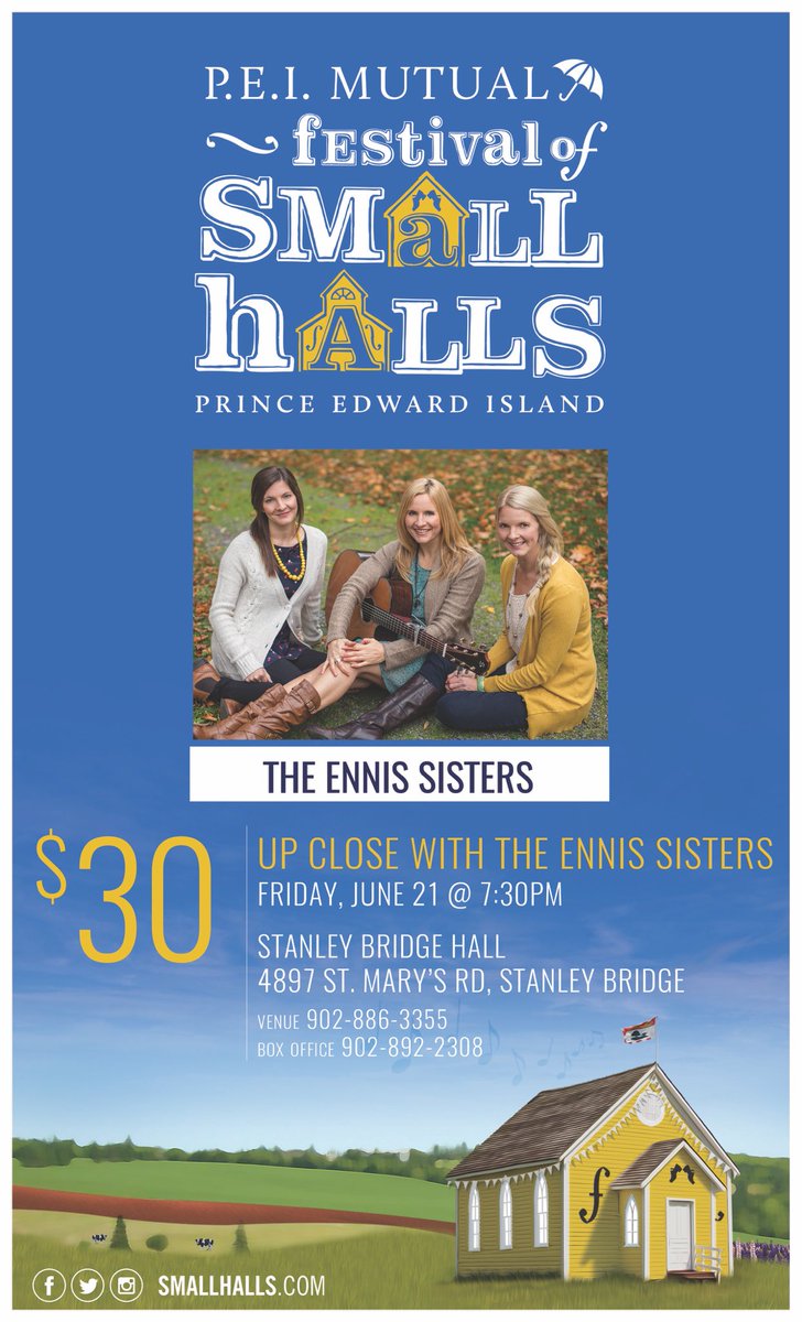 ENNISmusic's tweet image. SOLD OUT concert TONIGHT in Stanley Bridge on PEI! Looking forward to singing songs with everyone this evening. #KeepingTime @SmallHalls