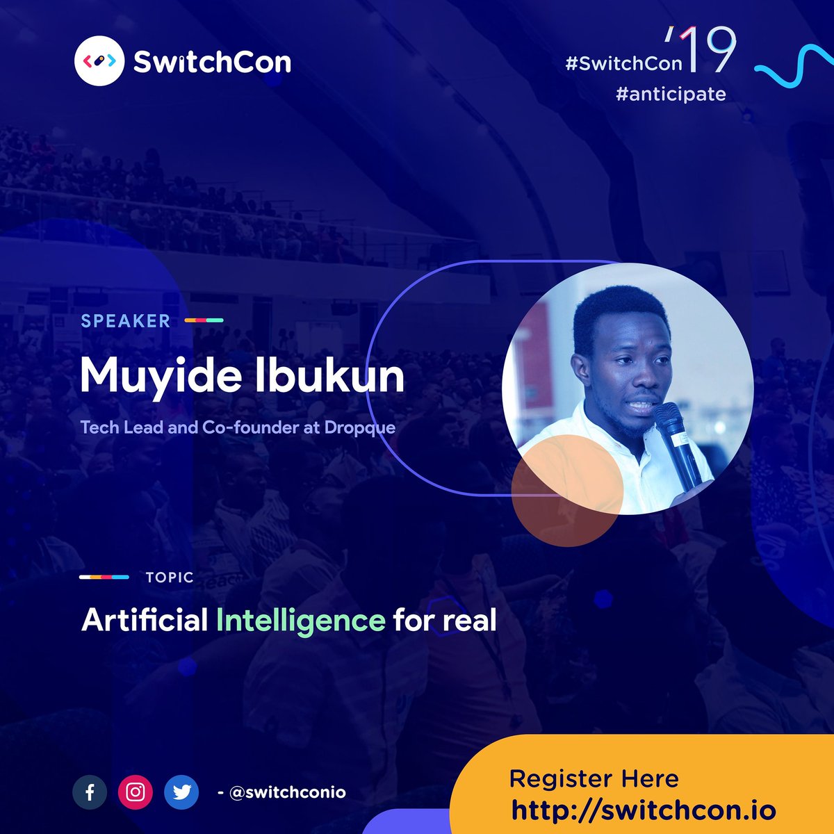 switchcon_io's tweet photo. Muyide Ibukun is the tech lead and co-founder at Dropque which is a Recruitment Technology startup. He is a senior Trainer at curators/coven labs.

Register today at https://t.co/8mlH1ExyvF to partake of @superibk wealth of knowledge. https://t.co/evI7F5HPeI