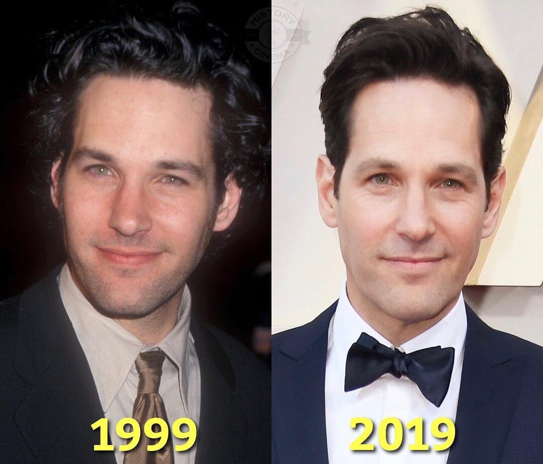 ¿Qué les parece este antes y después del actor PaulRudd? ?Rudd le dió
