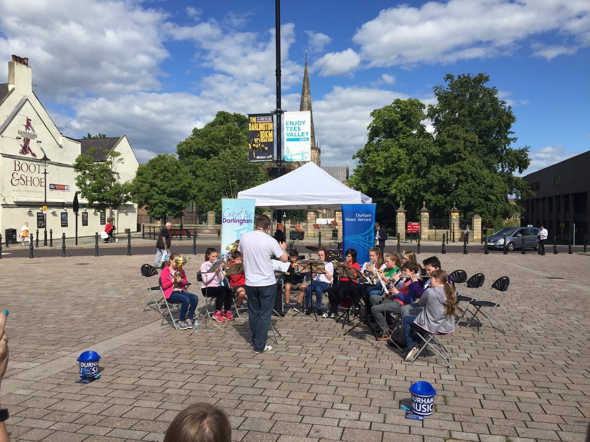 EducationTony's tweet photo. A great version of Ode to Joy ringing out in Darlington market square @darlingtonbc @suzyjoyner @Creative_Dton #BigPlay #lovedarlo https://t.co/N8G32WXwJ1