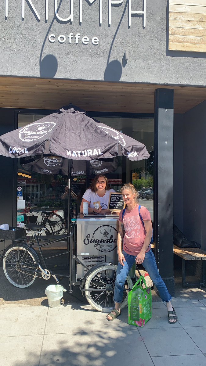 triumphcoffee's tweet photo. Sugarbee’s Ice Cream will be at the shop today from 11:30 to 3! Your Friday coffee run got a little sweeter 😏 https://t.co/qV8v7Yq6Iy