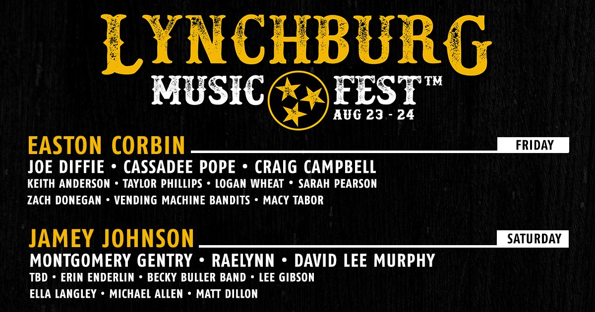 The daily lineup is here!
Grab your tickets here 👉 bit.ly/Lynchburgfest