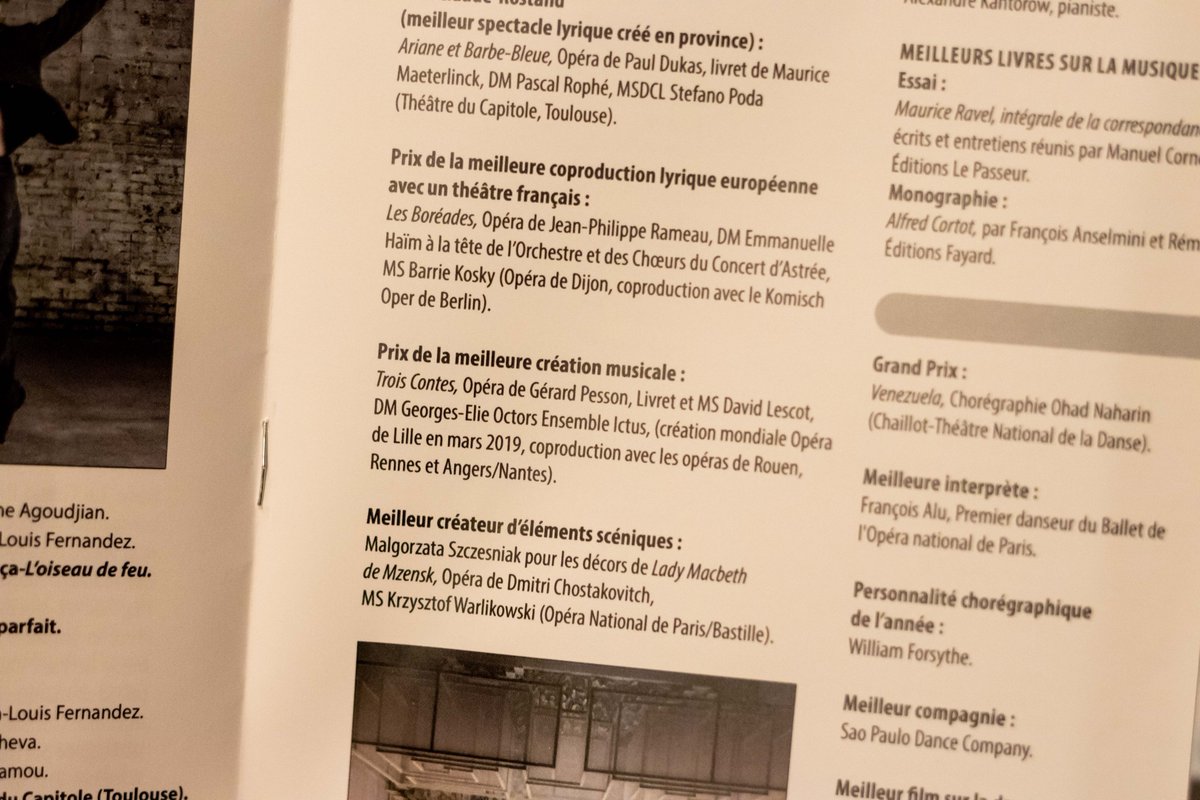operalille's tweet photo. #TroisContes, musique de #GérardPesson, livret/mise en scène de David Lescot, commande l'@operalille créée en mars 2019 a reçu ce jour à l'@Opera_Comique le prestigieux Prix de la meilleure création musicale 2018-2019 décerné par l'association professionnelle de la critique ! https://t.co/ojBDceKoDg