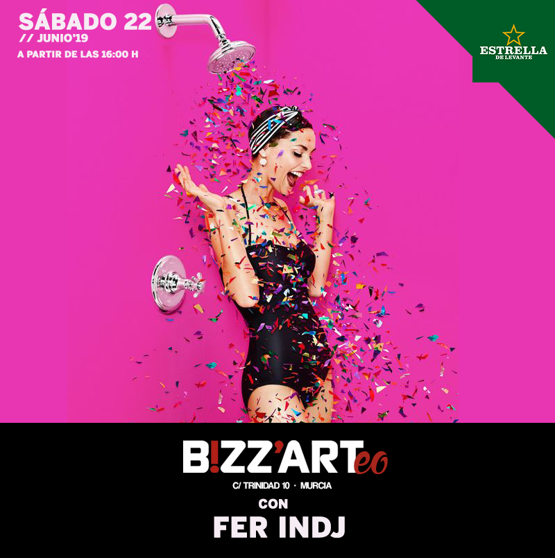 Mañana por la tarde estaremos disfrutando de la sesión de Fer Indj en nuestro #Bizzarteo.
El mejor ambiente y la música más refrescante la tienes en Bizz'art.