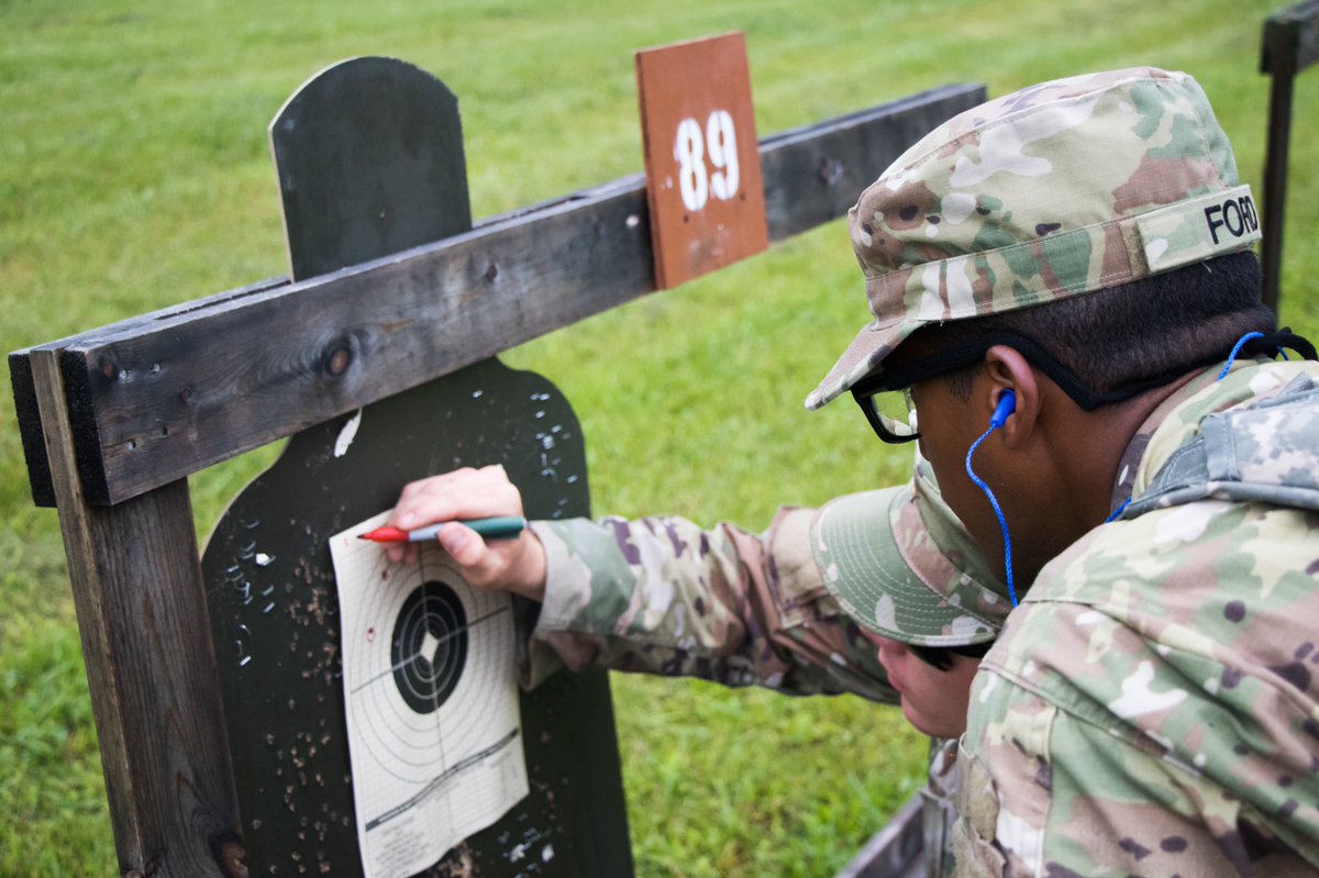 ArmyROTC's tweet photo. 5th Regiment #AdvancedCamp practiced zeroing in on their weapons.
📸@hanhedden
@CG_ArmyROTC @SecArmy @CSM_ArmyROTC #CST2019 #GroupZero https://t.co/hs4JEtZE69