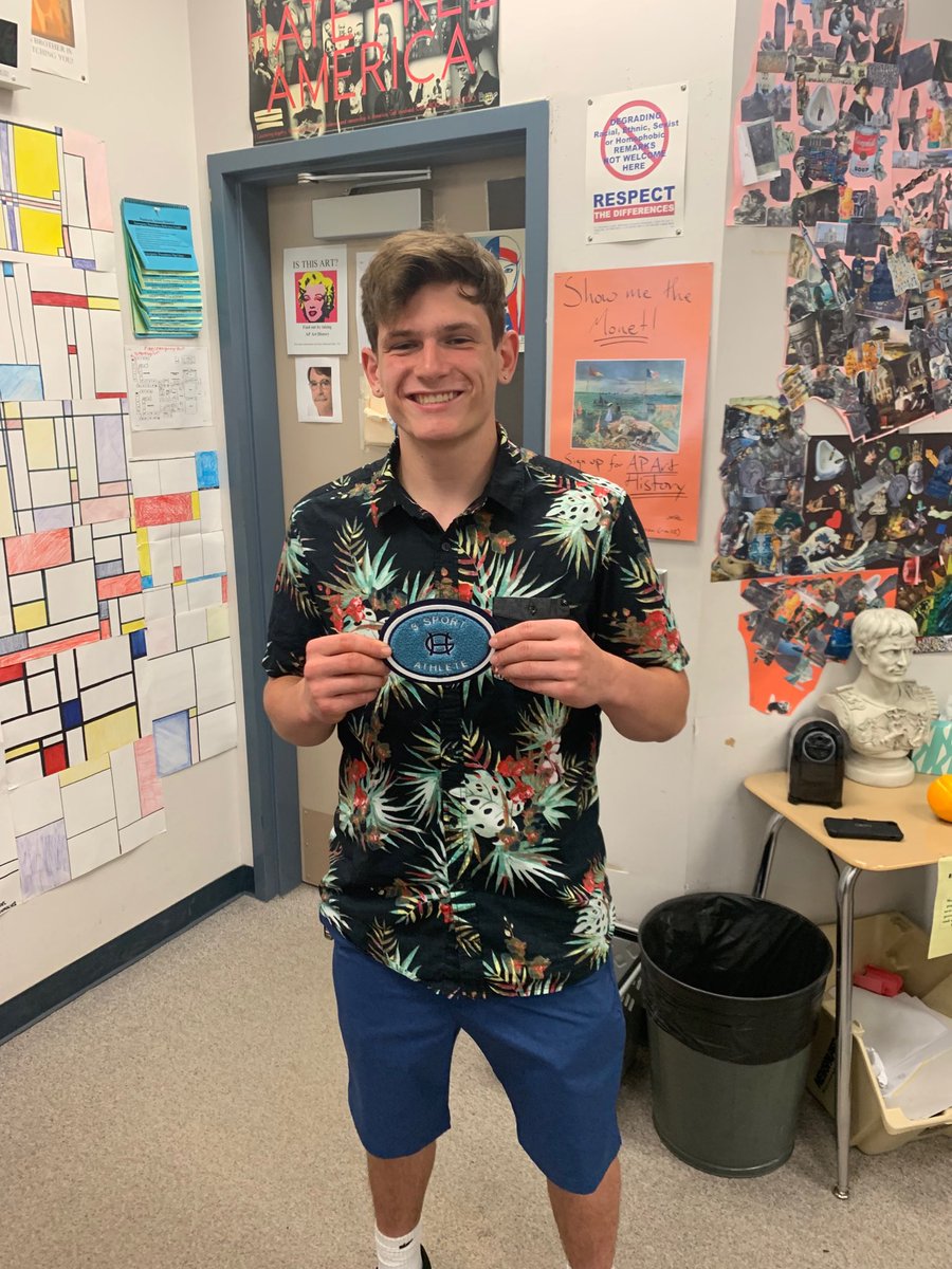 Simon Atwill being recognized as a Gig Harbor Tides 3-Varsity sport letter winner. Congratulations Simon!