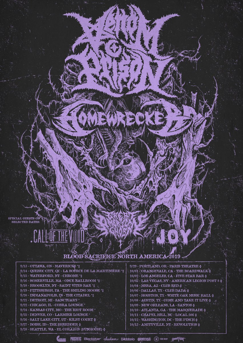 Pleased to announce our return to the USA and Canada this Autumn with the hellish union of Ohio’s @Homewrecker_OH &amp; select dates with <a href="/joybandnc/">𝕵𝕺𝖄</a>, <a href="/CallOvTheVoid/">Call Of The Void</a> &amp; <a href="/GAGBOSTON/">Great American Ghost</a>. Visiting some new places &amp; soon to be regular haunts - bring yourself to a date &amp; show us how it’s done.