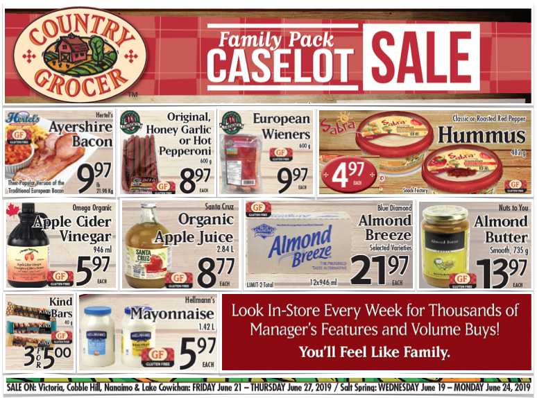 Make the most of <a href="/CountryGrocer/">Country Grocer</a>'s Case Lot Sale! See bit.ly/1WA7EzS @shoplocalyyj @_islandgood <a href="/GrimmsFoods/">Grimm's Fine Foods</a> #hertelmeats #celiac #glutenfree #groceries #yyj #bacon #pepperoni #lactosefree #soyfree #noaddedmsg