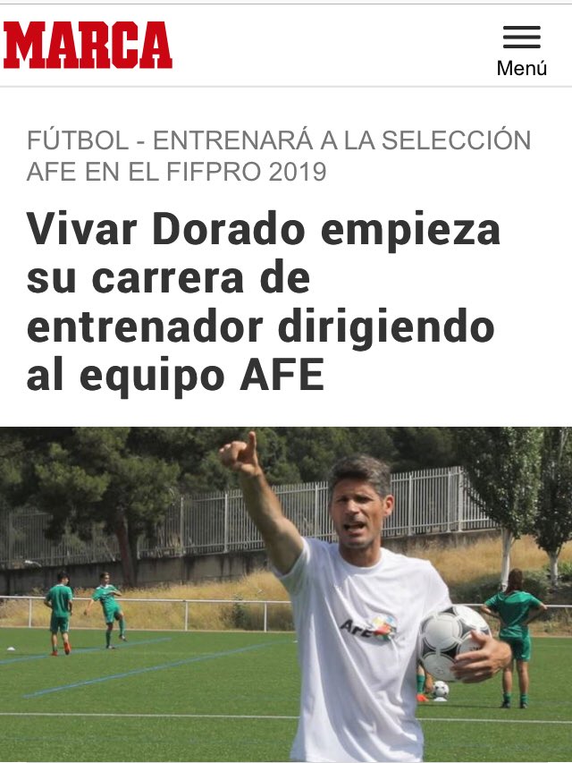 rvmveteranos's tweet photo. Nuestro compañero #ÁngelVivarDorado será el entrenador de la Selección @afefutbol que disputará el #FIFProTournament2019 durante el próximo mes de julio.
❗️Enhorabuena Vivi 👏👏👏 y mucha suerte ❗️
▶️ https://t.co/C2FhR9dGeM
*Fuente:
@EFEdeportes @marca https://t.co/SuCilIMCQi