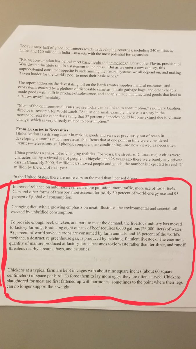 High school science exam 👇 ......if you don’t think that Ag has a problem in the school system your head is very much buried in the sand! Agendas are being pushed and taught onto a generation that will develop public policy for the future of Ag.