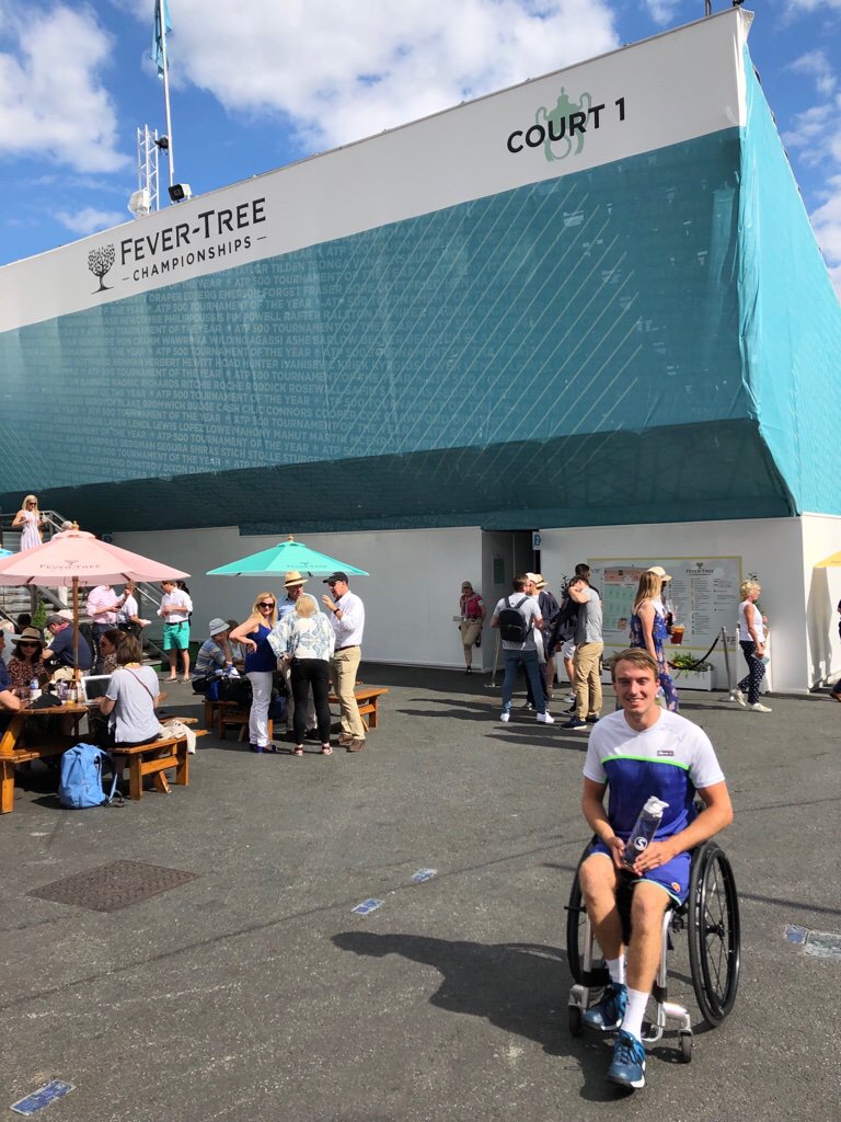 SterSolutions's tweet photo. Amazing job @dermotbailey who beat Geoffrey Jasiak 6-0, 6-3 at @QueensTennis and will play in the singles semis tomorrow! 🎾Onwards! #TeamDermot #WheelchairTennis #QueensTennis https://t.co/Bd2NuCA8hU