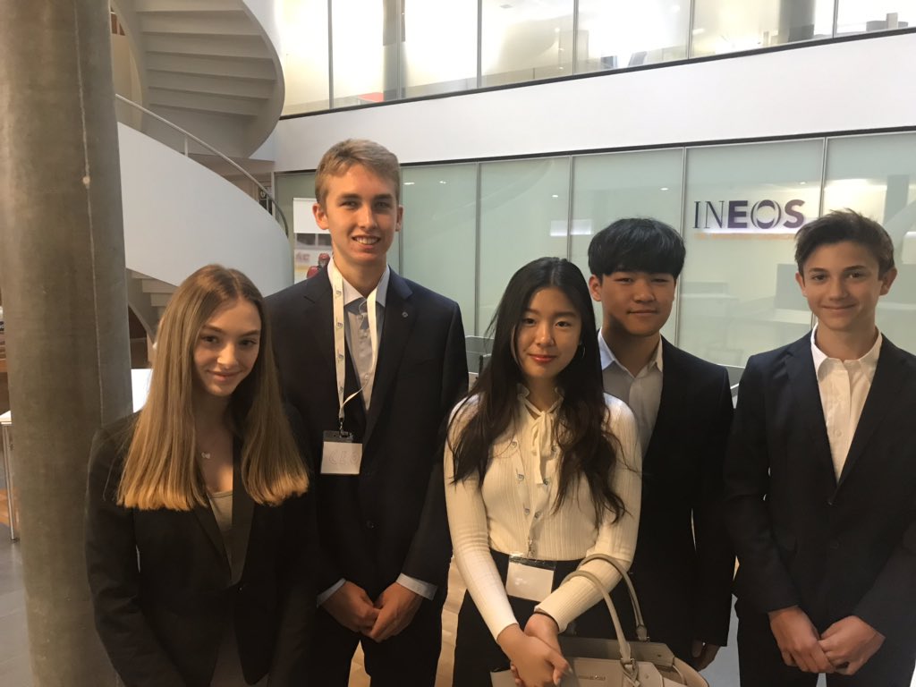 ims_smith's tweet photo. Our students at International School Geneva had an amazing day on their #C2B Classroom to Boardroom project with @INEOS @TeamINEOS @EcolintGeneva @eia_online demonstrating enterprise, creativity &amp; agency. https://t.co/5UfFaFICn7