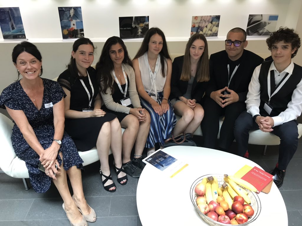 ims_smith's tweet photo. Our students at International School Geneva had an amazing day on their #C2B Classroom to Boardroom project with @INEOS @TeamINEOS @EcolintGeneva @eia_online demonstrating enterprise, creativity &amp; agency. https://t.co/5UfFaFICn7