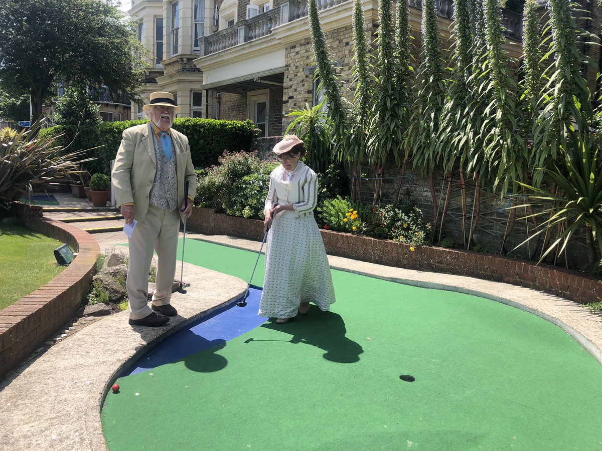 🏆 The inaugural Dickensian Minigolf competition was a huge success! 

Congratulations to Michael who claimed the trophy and a free afternoon tea for two!

The <a href="/Dickens_On_Sea/">Dickens Festival</a> festival continues tomorrow. 

#Broadstairs