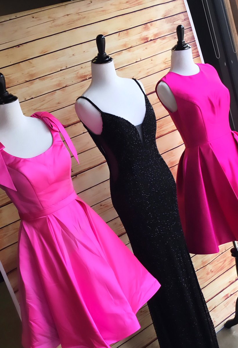 We are having a pink and black sale. Today and Tomorrow only.  SELECT DRESSES ONLY $99. #pinkdresses #blackdressss #dresssale #hoco2019 #homecomingdresses