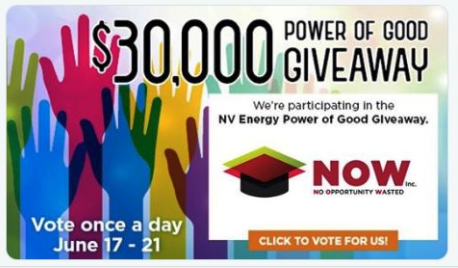 THIS IS THE LAST DAY TO VOTE FOR US SO WE HAVE A CHANCE TO WIN $10,000 OF DONATION FROM NV ENERGY AND HELP OUR STUDENTS GET SCHOLARSHIPS!

CLICK HERE TO VOTE: bit.ly/2RjBUAJ
