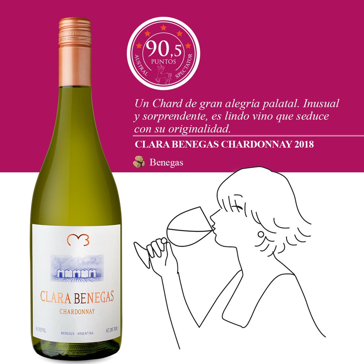 Y a vos, ¿cómo te seduce un lindo vino?

🏅RECOMENDADO ★★★★★ #ClaraBenegas #Chardonnay 2018, de <a href="/BenegasWines/">Bodega Benegas</a> 

Uno de los destacados de la #cataaciegas para la #GuíaAustralSpectator2019